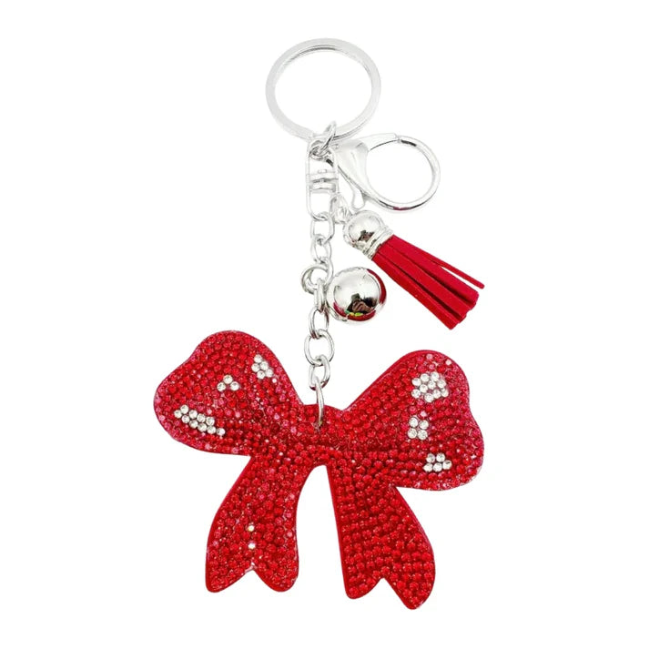 Bling Bag Charm - Red Bow