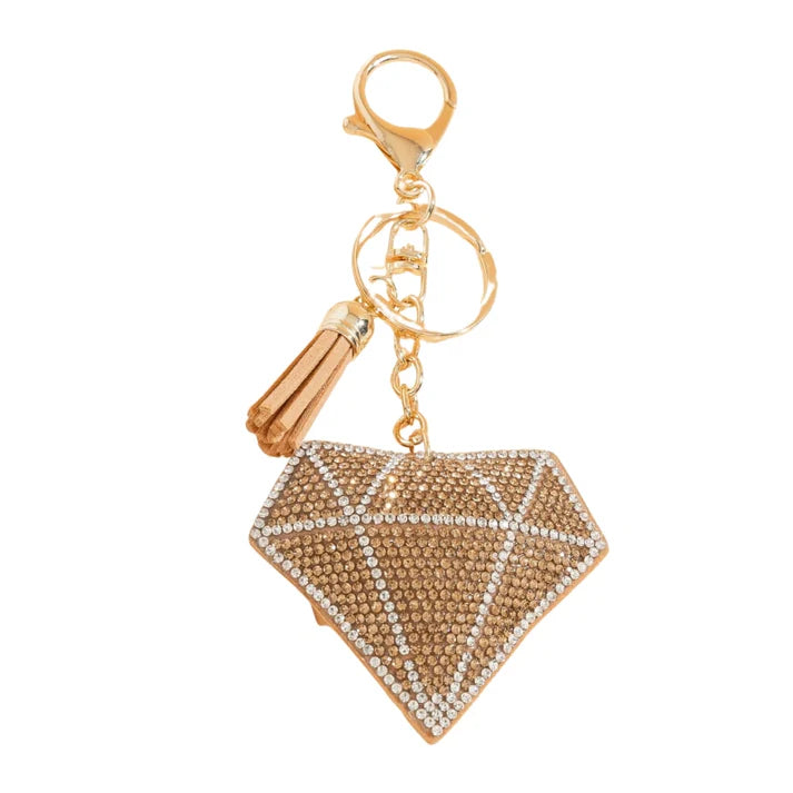 Bling Bag Charm - Gold Diamond