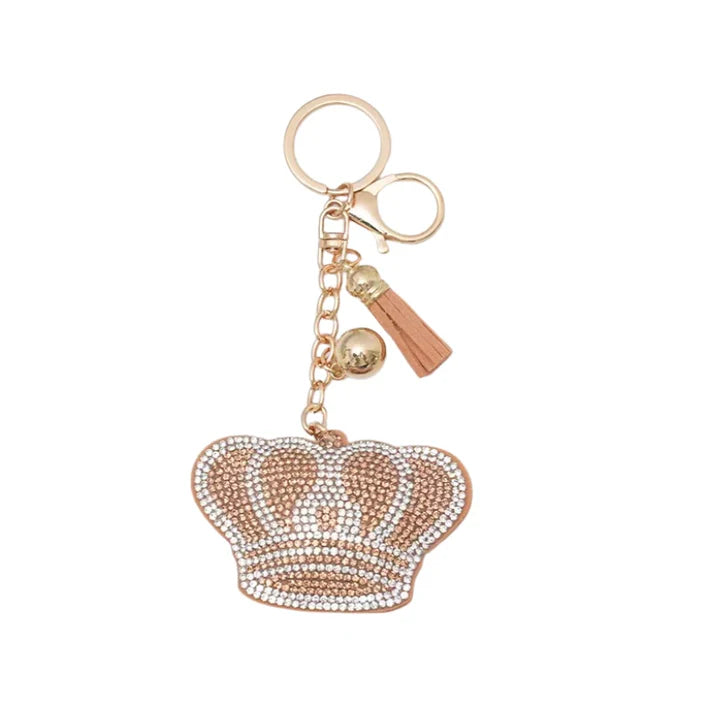 Bling Bag Charm - Gold Crown