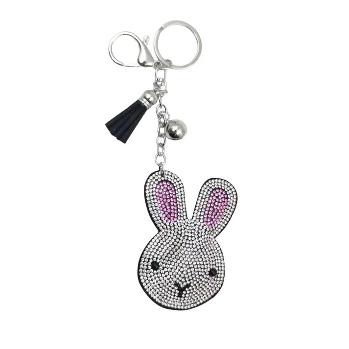 Bling Bag Charm - White Bunny