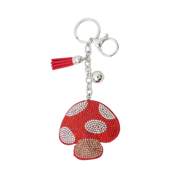 Bling Bag Charm - Red Mushroom