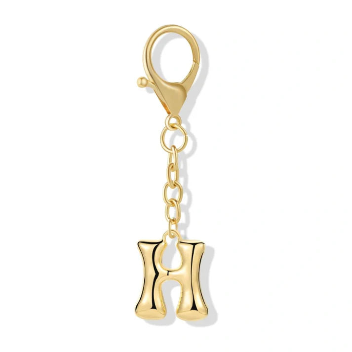 Bubble Initial Letter - Bag Charm