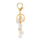Daisy Flower Initial Letter - Bag Charm (White)
