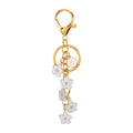 Daisy Flower Initial Letter - Bag Charm (White)