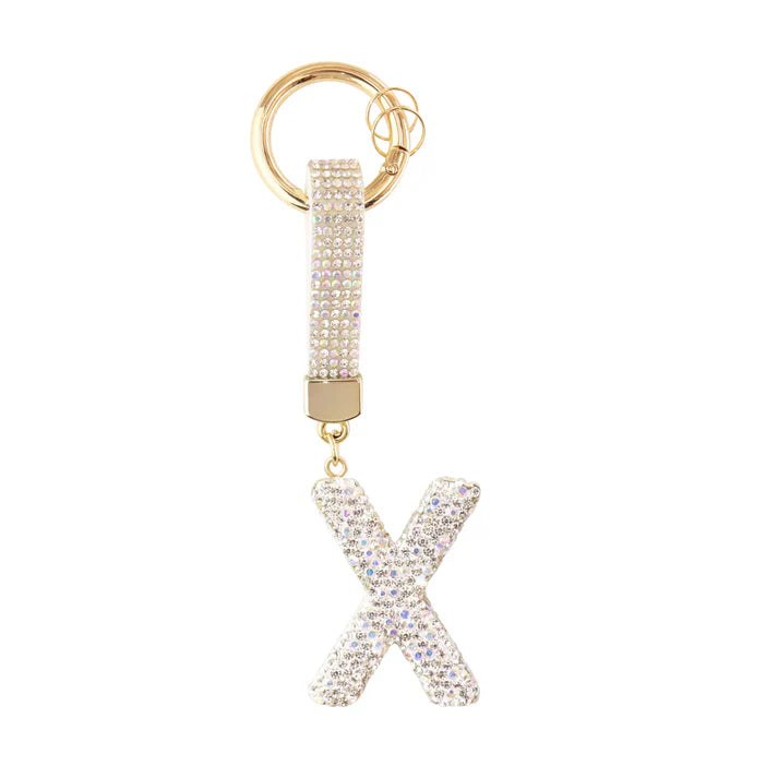 Sparkle Initial – Bag Charm (Silver)