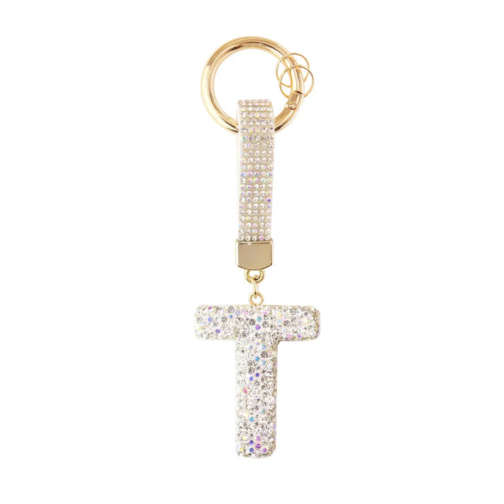 Sparkle Initial – Bag Charm (Silver)