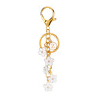 Daisy Flower Initial Letter - Bag Charm (White)