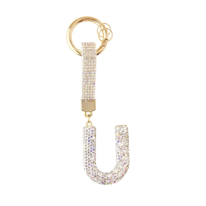 Sparkle Initial – Bag Charm (Silver)