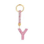 Sparkle Initial – Bag Charm (Pink)